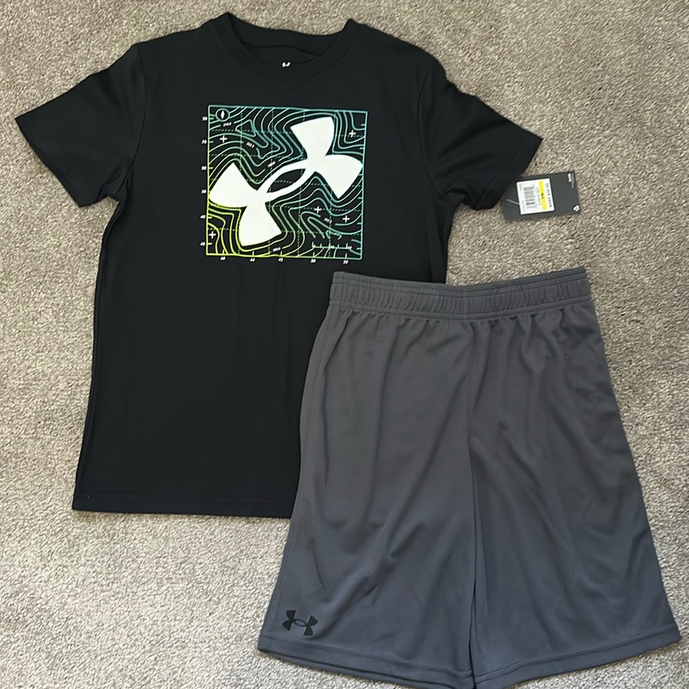 Under Armour T-Shirt and Shorts Youth M (10-12) NWT